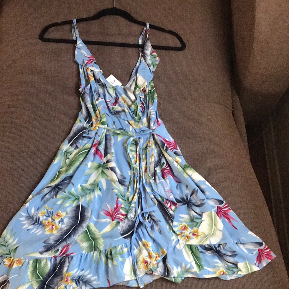 Blue floral dress